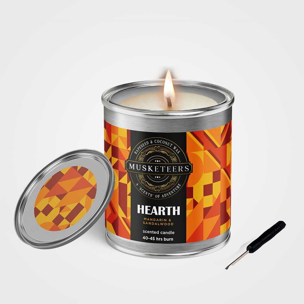 Hearth - Sandalwood Candle UK – Mandarin & Sandalwood Masculine Candle