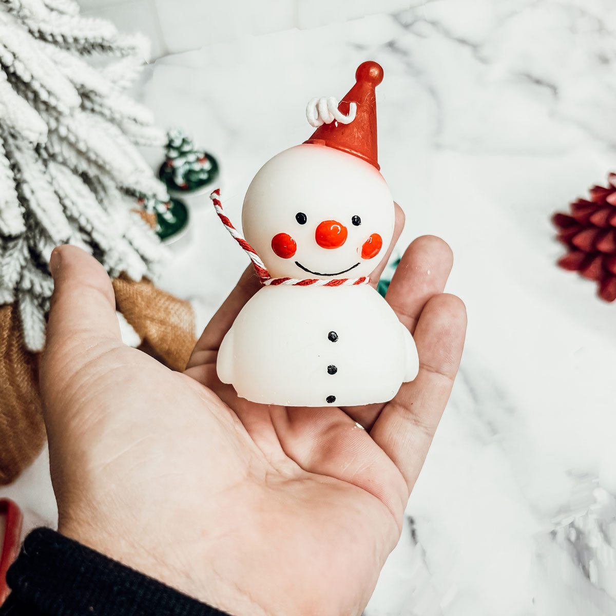 Snowman Candle